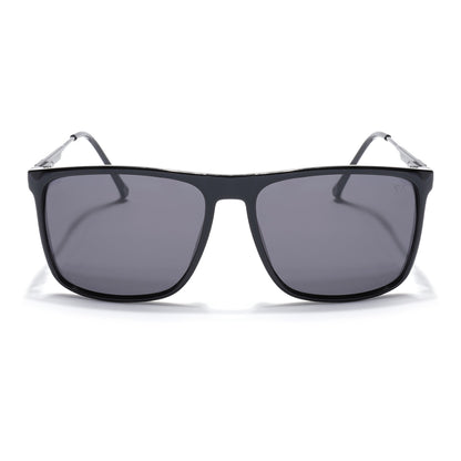 Wayfarer Polarized Sunglasses (Black Lens | Shine Black Frame - PMG5048)