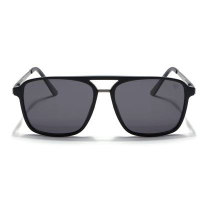 Nexus | Wayfarer Polarized Sunglasses (Black Lens | Matt Black Frame - PMG5053)