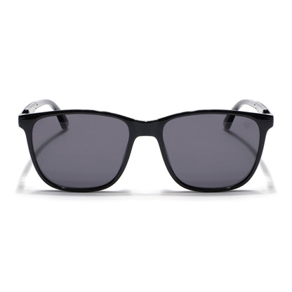 Wayfarer Polarized Sunglasses (Black Lens | Shine Black Frame - PMG5056)