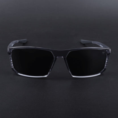 Rectangle Polarized Sunglasses | Black Lens | Grey Frame - PMG6799