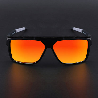 Wayfarer Polarized Sunglasses | Orange Lens | Shine Black Frame - PMG6803