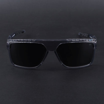 Wayfarer Polarized Sunglasses | Black Lens | Grey Frame - PMG6804