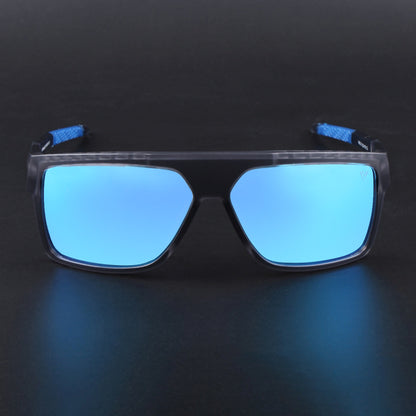 Wayfarer Polarized Sunglasses | Blue Lens | Matt Grey Frame - PMG6806