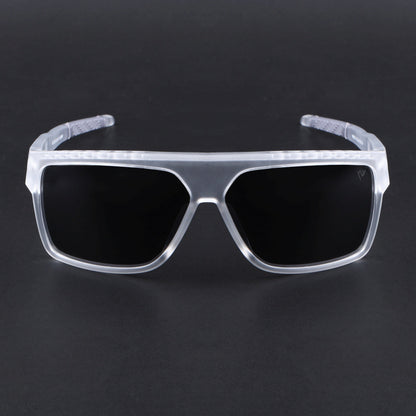 Wayfarer Polarized Sunglasses | Black Lens | Transparent Frame - PMG6807