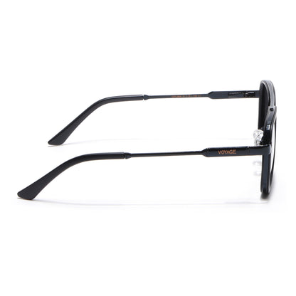Square Polarized Sunglasses for Men & Women (Black Lens | Black Frame - VOYLB09-C1)