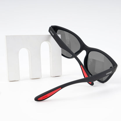 Dunk Matte Black Wayfarer Polarized Sunglasses | Black Lens - PMG5253