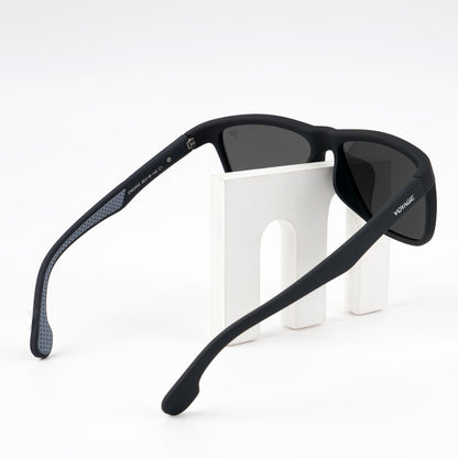Dunk Matte Black Wayfarer Polarized Sunglasses | Black Lens - PMG5254