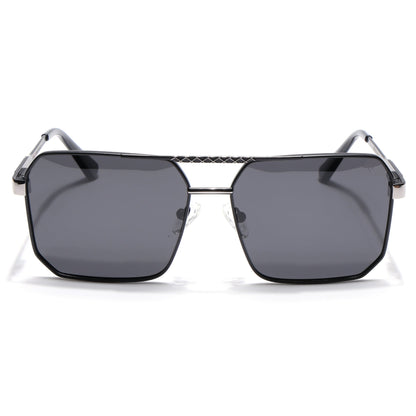 Wayfarer Polarized Sunglasses (Black Lens | Black & Grey Frame - PMG5300)
