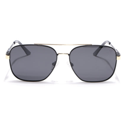Wayfarer Polarized Sunglasses (Black Lens | Black & Golden Frame - PMG5314)