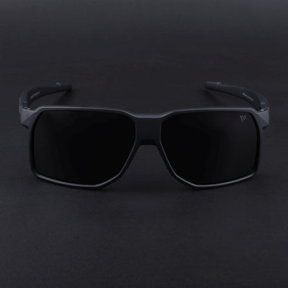 MountX | Black Wrap Around Polarized Sunglasses | Black Lens - PMG6738