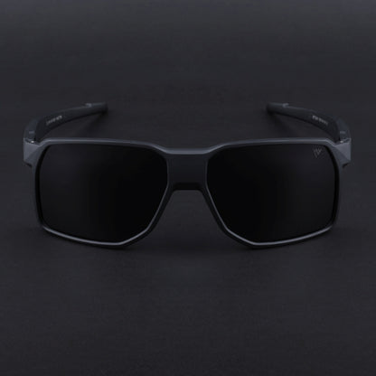 MountX | Matt Black Wrap Around Polarized Sunglasses | Black Lens - PMG6739