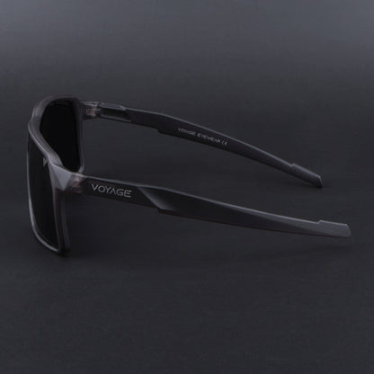 MountX | Grey Wrap Around Polarized Sunglasses | Black Lens - PMG6741