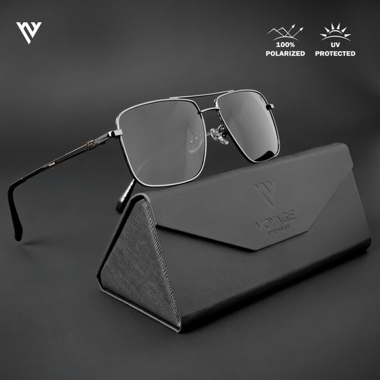 Wayfarer Polarized Sunglasses (Black Lens | Grey Frame - PMG4979)