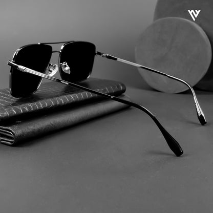 Wayfarer Polarized Sunglasses (Black Lens | Grey Frame - PMG4979)
